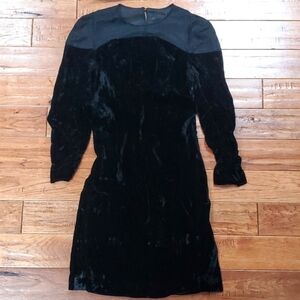 Liz Claiborne vintage velvet lace pearl dress